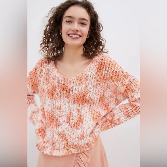 Pilcro Christian V-Neck Sweater Size Small EUC Beachy Cotton Anthropologie - Picture 7 of 8